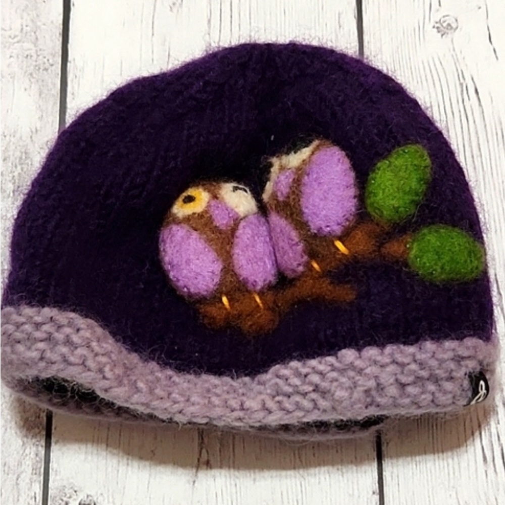 Ambler Wool Infant (6 months - 18 months) Winter hat with owls